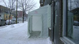 a commercial winter shelter from Groupe Bellon Prestige